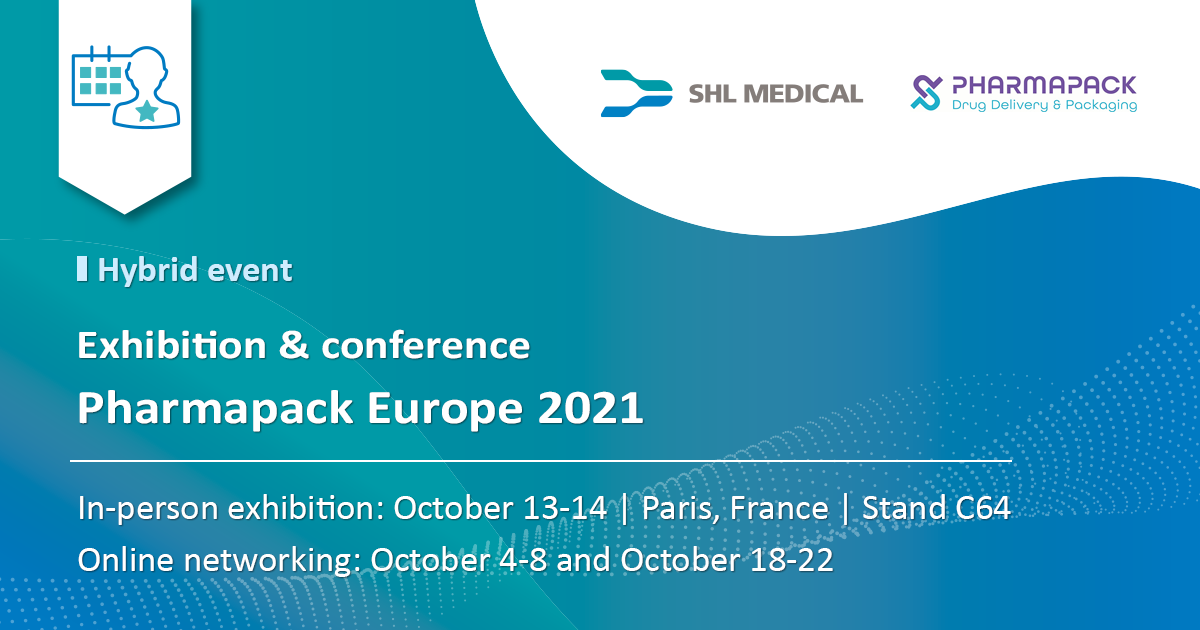 Banner of an article titled ‘SHL Medical attends the 2021 Pharmapack Europe’