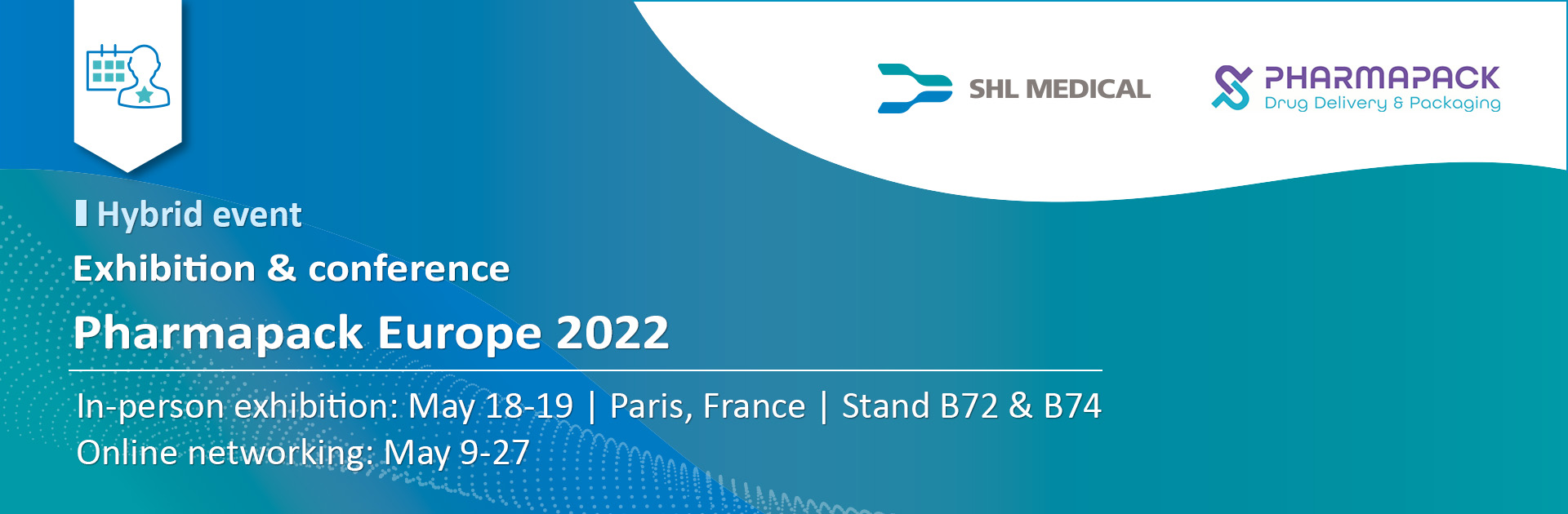 Banner of an article titled ‘SHL Medical attends the 2022 Pharmapack Europe’ 