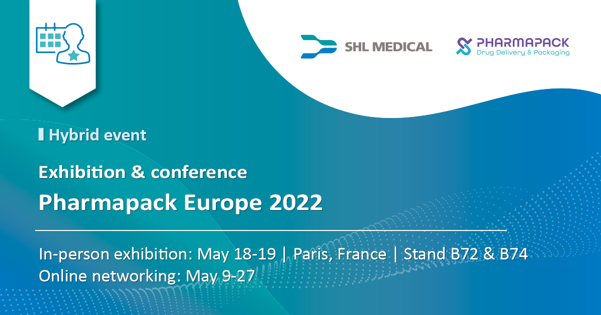 Banner of an article titled ‘SHL Medical attends the 2022 Pharmapack Europe’