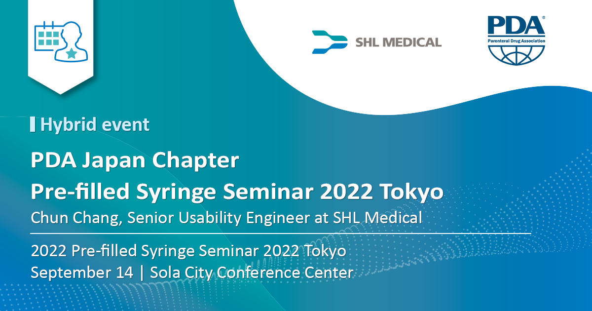 Banner of event participation announcement by SHL Medical titled “SHL Medical to speak and exhibit at PFSS Tokyo 2022”