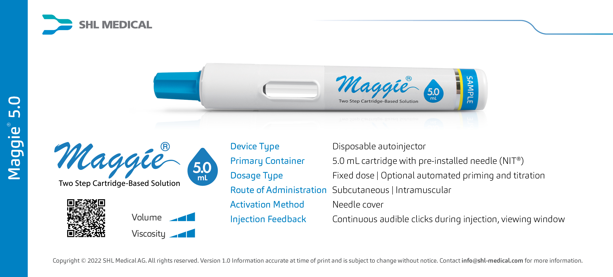 Maggie 5 Ml Cartridge Autoinjector With Needle Isolation Technology Datasheet 2023