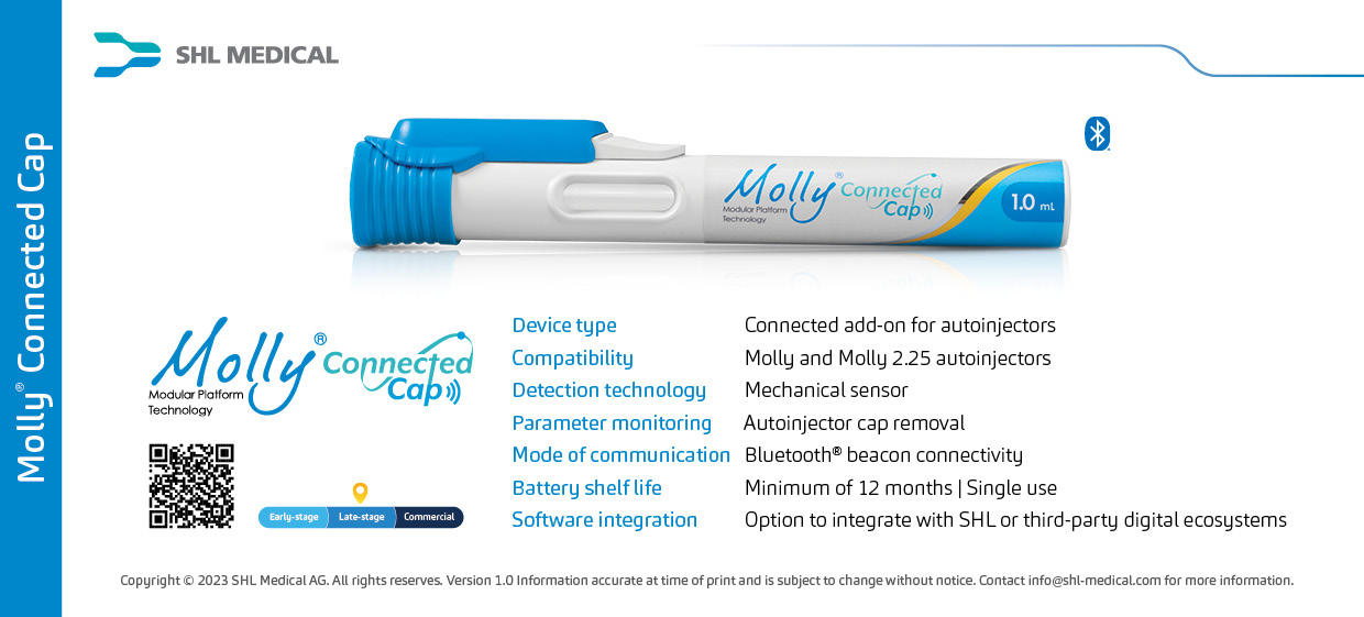 Molly® Connected Cap autoinjector Datasheet 2023